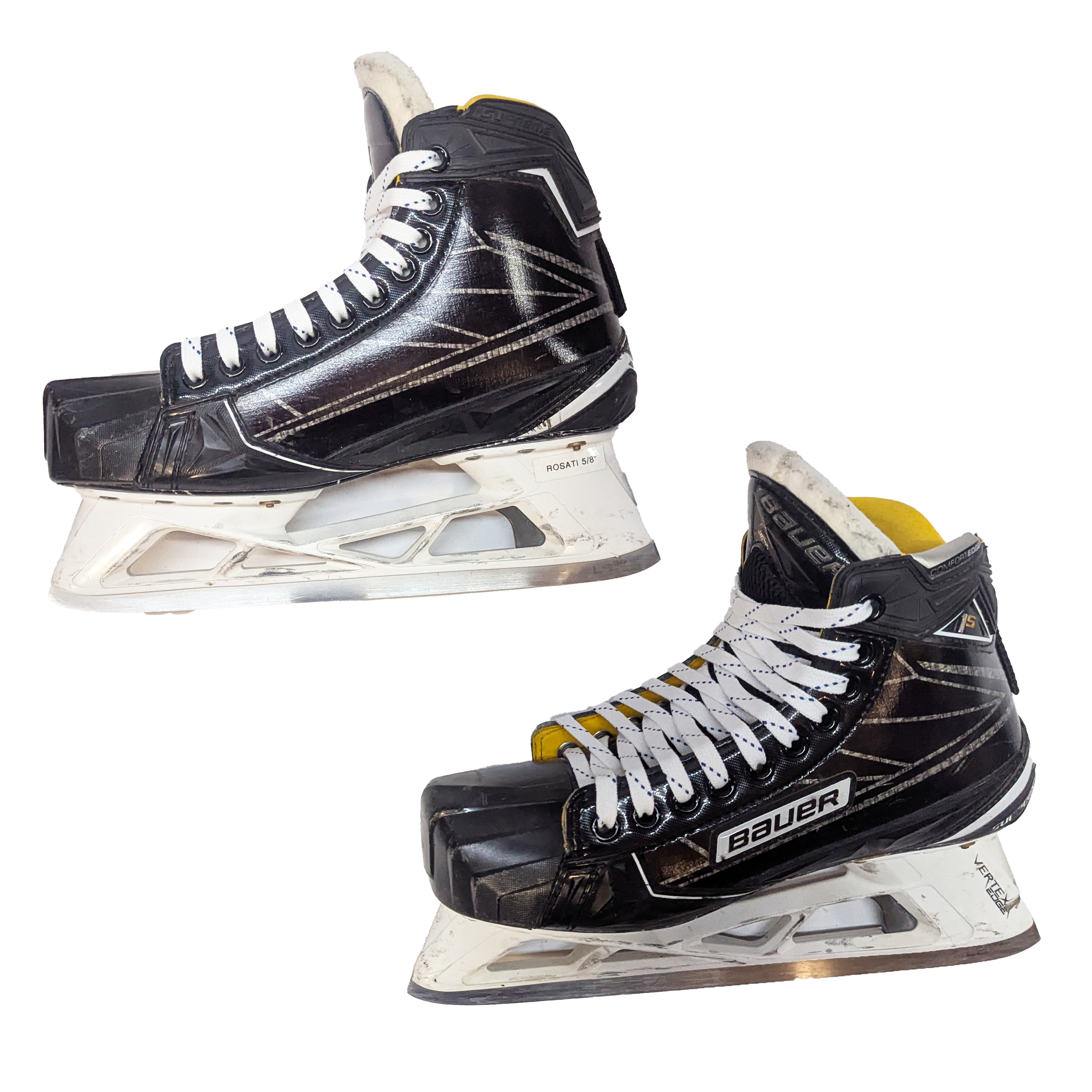 Bauer Supreme 1S - Patins de gardien de but de hockey NCAA Pro Stock d'occasion - Taille 8